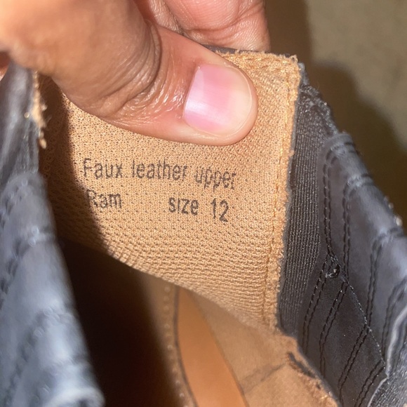 SOLO MEN'S BOOTS NAVY BLUE RAM FAUX LEATHER UPPER SIZE 12 - Picture 6 of 7